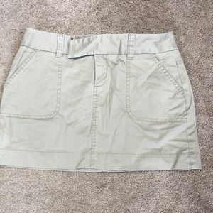 London jean stretch mini skirt, khaki, size 6